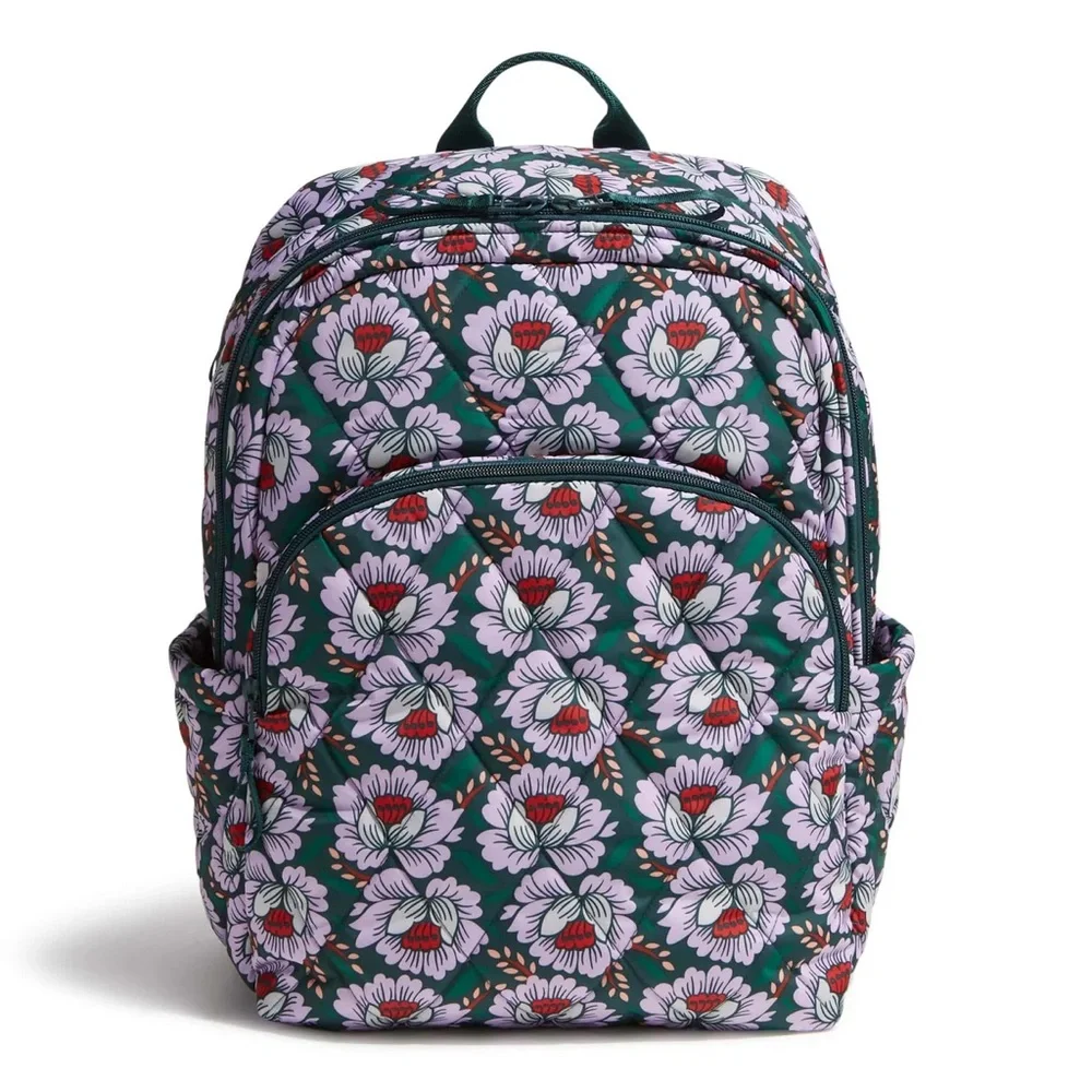 {Vera Bradley} Essential Large Backpack, Lunch Tote, & Tumbler in Lotus Sea Moss